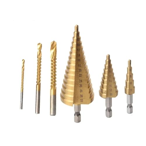 Lochsäge, 6-teiliger Stufenbohrer-Satz, Sägebohrer, Fräser, 4-12, 4-20, 4-32 Mm, 3, 6, 8 Mm, For Die Holzbearbeitung, Metallkernlochöffner(ME18F) von BGTSF
