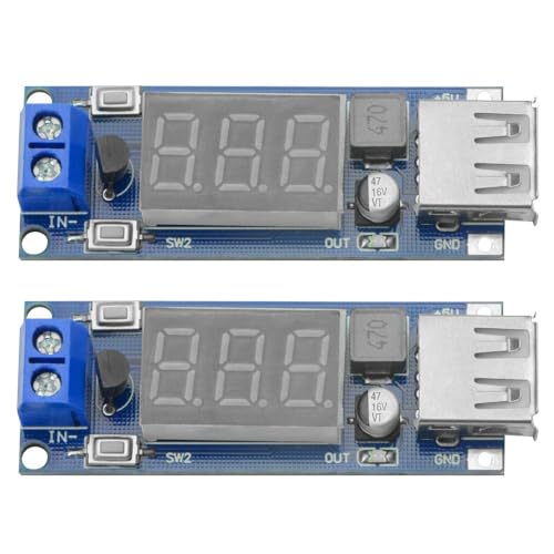 BGTXINGI DC-DC Buck Spannungswandler Power Module Step-down 4,5–40 V 12 V auf 5 V/2 A + Netzteil Schalter Transformator Stabilisator Spannungsregler Board mit LED Voltmeter 5 V USB-Ladegerät BGTXINGI DC-DC Buck Spannungswandler Power Module Step-down 4,5–40 V 12 V auf 5 V/2 A + Netzteil Schalter Transformator Stabilisator Spannungsregler Board mit LED Voltmeter 5 V USB-Ladegerät von BGTXINGI