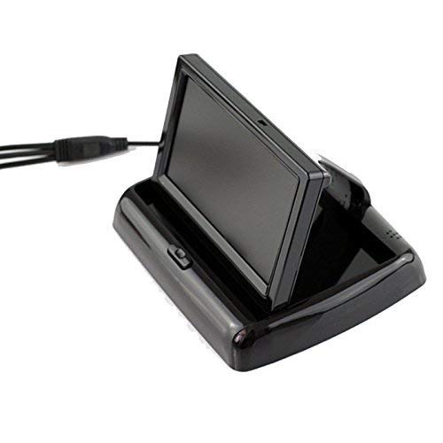 BGoodVision 4.3 Zoll Auto PKW Dash Fold-fähig TFT LCD Monitor für Rückfahrkamera Frontkamera Rückfahrsystem DVD Media Player Sicherheit Fahr mit 2 RCA Cinch Kanal von BGoodVision