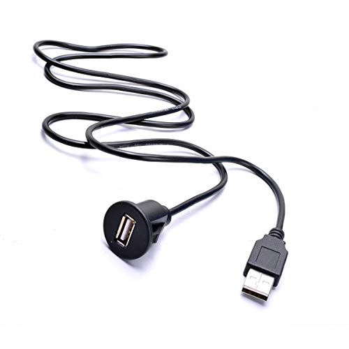 BGoodVision Universal Auto USB Verlängerungs Kabel, Armaturenbrett Erröten Einfassung Flush Mount Kit für Radio Stereo Android Wince DVD CD Mediaplayer 1M von BGoodVision
