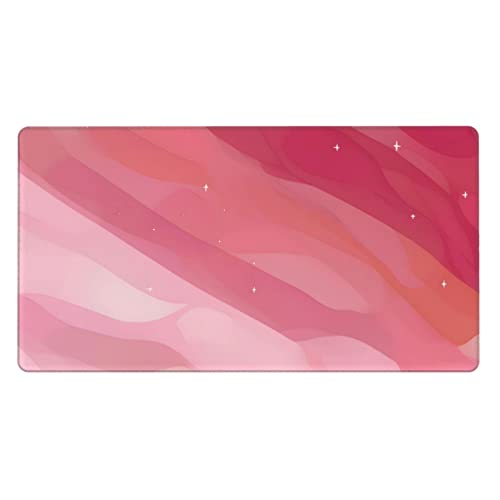 BHCASE Pinker Farbverlauf, bedruckt, extra großes Gummi-Mauspad, 40,6 x 74,9 cm: starke Haftung und Haltbarkeit, verdickt und rutschfest von BHCASE