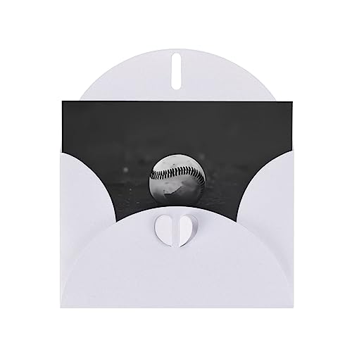 Weiße Baseball-Grußkarte aus hochwertigem Perlpapier – 10,2 x 15,2 cm, für Geburtstagskarte, Party-Einladungskarte von BHCASE