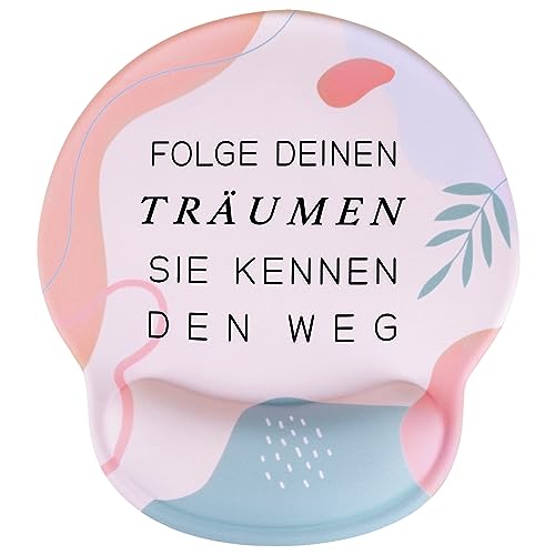 BHGT Mauspad mit Gelkissen Abschiedsgeschenk Kollegen Kollegin Geschenk Mama Frauen Mousepad mit Handauflage Handgelenkauflage Abschluss Mutmacher Geschenk zum Abschied Jobwechsel von BHGT