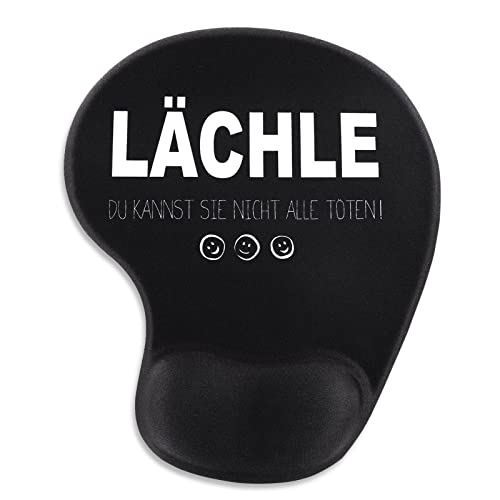 BHGT Mauspad mit Gelkissen Schwarz Lustig Spruch Mousepad mit Handauflage Handgelenkauflage Lächle Mauspad Klein Abschiedsgeschenk Witziges Geschenk für Kollegen Büro Freundschaft BHGT Mauspad mit Gelkissen Schwarz Lustig Spruch Mousepad mit Handauflage Handgelenkauflage Lächle Mauspad Klein Abschiedsgeschenk Witziges Geschenk für Kollegen Büro Freundschaft von BHGT