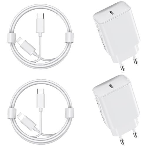 30W Schnellladegerät und Schnellladekabel for iPhone 14/14 Pro/14 Pro Max/14 Plus 13 12 11 SE XR X XS 8, 2-Pack USB C Ladegerät 2M Ladekabel Stecker Netzteil Adapter Ladestecker Netzstecker von BHHB