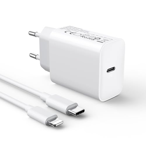 30W Schnellladegerät und Schnellladekabel for iPhone 14/14 Pro/14 Pro Max/14 Plus 13 12 11 SE XR X XS 8, USB C Ladegerät 2M Ladekabel Stecker Netzteil Power Adapter Ladestecker Netzstecker von BHHB