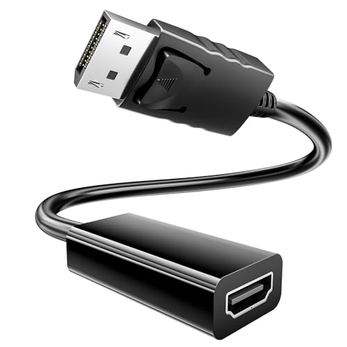 BHHB 4K DisplayPort auf HDMI mit Riegel Einwegübertragung Adapter (Mann zu Frau) für HDTV, Computer, Monitor, Desktop, Laptop, Projektor Mehr. von BHHB