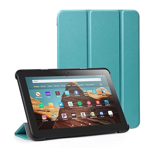 Fire HD 8 Hülle für Amazon, Faltbare Fire HD 8 Plus Tablets (kompatibel mit der 12/10th Gen, 2022/2020 Release), Tablets Hüllen Ultraleichte Slim Shell Stand Cover Auto Wake/Sleep (Minzgrün) von BHHB