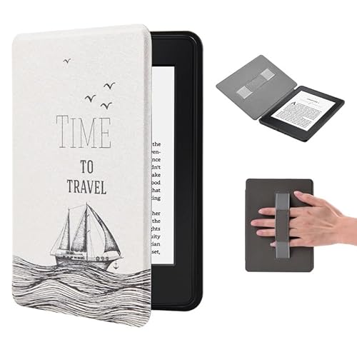 Hülle Kindle Paperwhite 11. Generation 2021 mit Magnetischer, 6.8" Smart-Cover Case mit Handschlaufe und Auto-Sleep-Wake-Funktion, Signature Edition Kindelhülen von BHHB