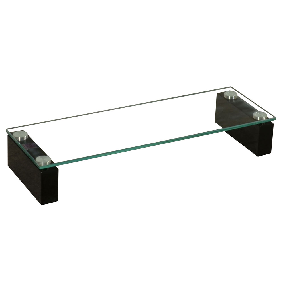 Glastisch, Bildschirm Erhöhung, Hartglas, MDF, H 10 cm von BHP