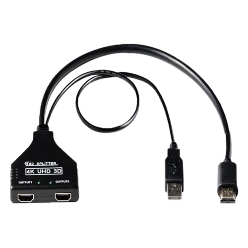 BHW HDMI Kabel Splitter, HDMI Stecker auf Dual HDMI Buchse, HMDI-cable1-auf-2 Wege Splitter Kabel Adapter Konverter (HD-135) von BHW
