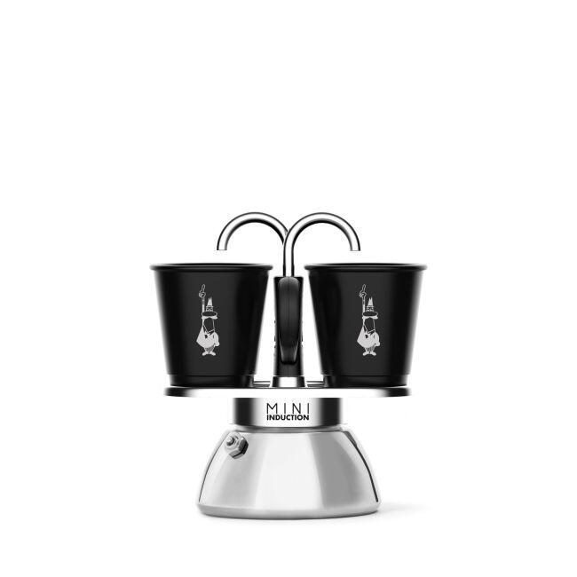 Bialetti Mini Express - Espressokocher-Set (Induktion) - silber + 2 Becher in... von BIALETTI