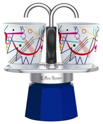 Bialetti Mini Express - Espressokocher-Set - blau + 2 Becher aus Arte Collect... Bialetti Mini Express - Espressokocher-Set - blau + 2 Becher aus Arte Collect... von BIALETTI
