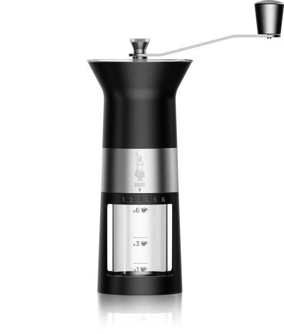 Bialetti Premium-Kaffeemühle (manuell) mit Edelstahlmahlwerk - schwarz von BIALETTI