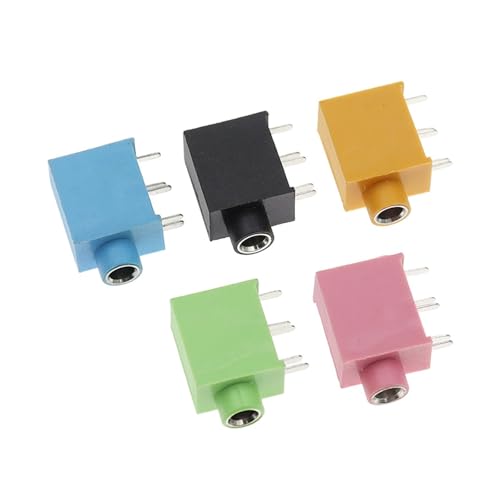 100PCS PJ215 PJ-325 3.5mm Five colours Stereo Headphone Connector Adapter Power Plug Audio Video Jack Socket Plug BIANMTSW(20 x 5 colours) von BIANMTSW