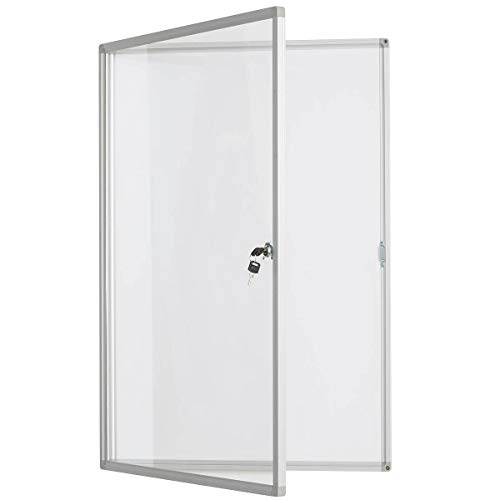 BIBOC Abschließbare Pinnwand, Whiteboard-Rahmen, geschlossene Vitrine, mit Magneten, für Schulnachrichten, 91,4 x 61 cm BIBOC Abschließbare Pinnwand, Whiteboard-Rahmen, geschlossene Vitrine, mit Magneten, für Schulnachrichten, 91,4 x 61 cm von BIBOC