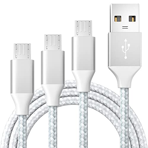 BIBTIM Micro USB Ladekabel 1M 2M 3M, USB 2.0 A-Stecker auf Micro Kabel, Micro USB Android Ladekabel Schnellladekabel 480 Mbps Datenübertragungsgeschwindigkeit von BIBTIM