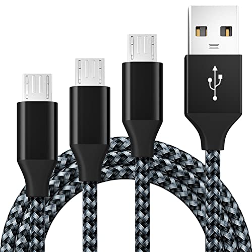 BIBTIM Micro USB Ladekabel 1M 2M 3M, USB 2.0 A-Stecker auf Micro Kabel, Micro USB Android Ladekabel Schnellladekabel 480 Mbps Datenübertragungsgeschwindigkeit von BIBTIM