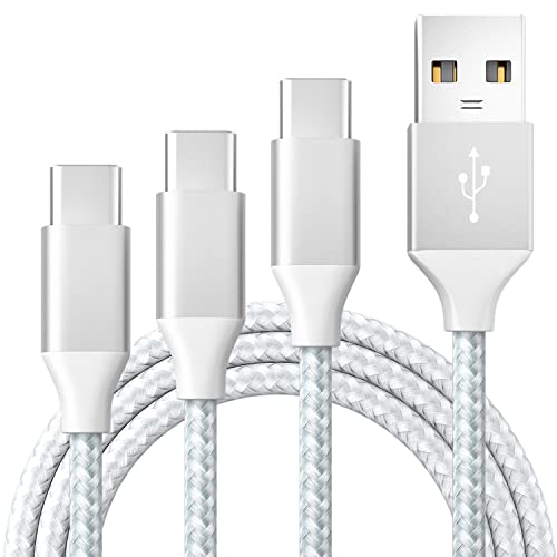 USB C Ladekabel 1M 2M 3M, USB 2.0 Typ C Schnelles Laden 3A Geflochtenes USB A auf USB C 480 Mbps Datenübertragung Kompatibel mit Samsung Galaxy Sony Xperia Huawei Pixel HTC von BIBTIM