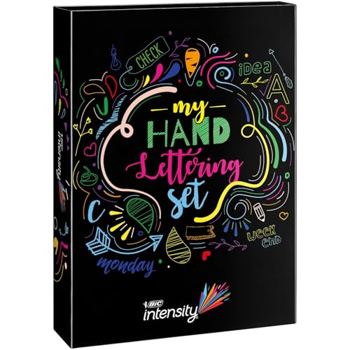 BIC Intensity Handlettering Stifte Set: 12 Filzstifte, 20 dünne Fineliner & 12 Dual Tip Brush Pens, verschiedene Farben BIC Intensity Handlettering Stifte Set: 12 Filzstifte, 20 dünne Fineliner & 12 Dual Tip Brush Pens, verschiedene Farben von BIC