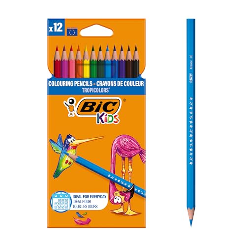 BIC Kids 8325669 Buntstift Tropicolors 2, 12-farbig sortiert, Kartonetui, 12 Stück von BIC Kids