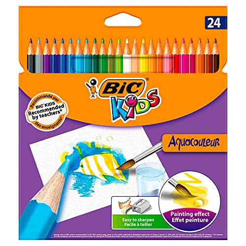BIC Kids 8575633 Aquacouleur Buntstifte mit Aquarell-Farbeffekt von BIC Kids
