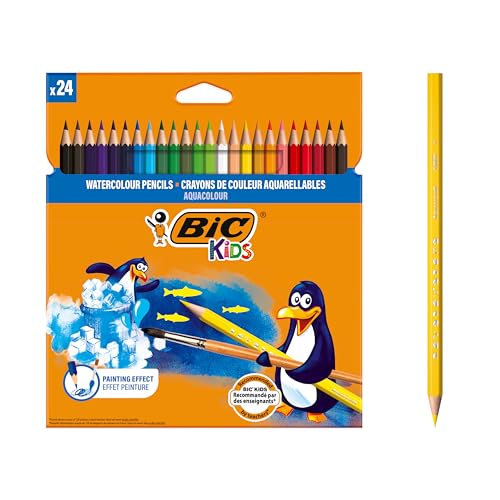 BIC Kids 8575633 Aquacouleur Buntstifte mit Aquarell-Farbeffekt von BIC Kids