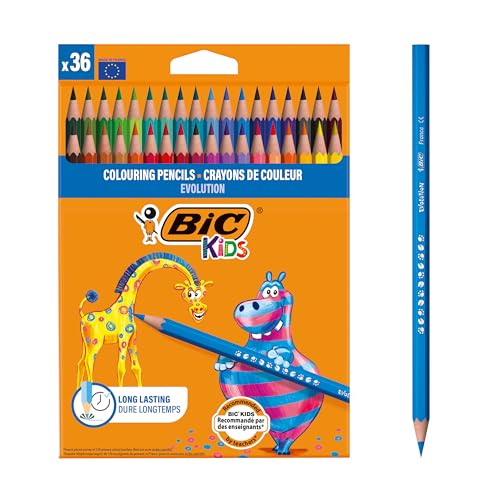 BIC Kids 950526 Buntstift ECOlutions EVOLUTION, 36 Stück, 36 Farben sortiert von BIC Kids
