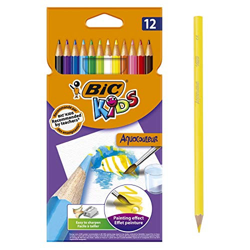 BIC Kids Aquacouleur Wasserfarben Stifte mit Aquarellfarbeffekt - verschiedene Farben, 12er Pack BIC Kids Aquacouleur Wasserfarben Stifte mit Aquarellfarbeffekt - verschiedene Farben, 12er Pack von BIC Kids