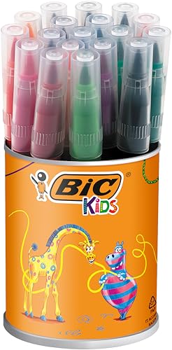BIC Kids Filzstifte Kid Couleur XL, Fasermaler zum Malen in 12 auswaschbaren Farben, mit dicker Spitze, im Karton Etui, ab 5 Jahre BIC Kids Filzstifte Kid Couleur XL, Fasermaler zum Malen in 12 auswaschbaren Farben, mit dicker Spitze, im Karton Etui, ab 5 Jahre von BIC Kids