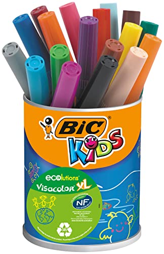 Bic Kids Ecolutions Visacolor XL Buntstifte/Filzmalstifte, 18 Stück von BIC Kids