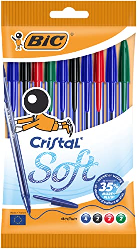 BIC 918533 Kugelschreiber Cristal Soft, 10-er Packung, sortiert von BIC