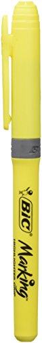 BIC 948739 Textmarker Bright Liner, Keilspitze, gelb von BIC