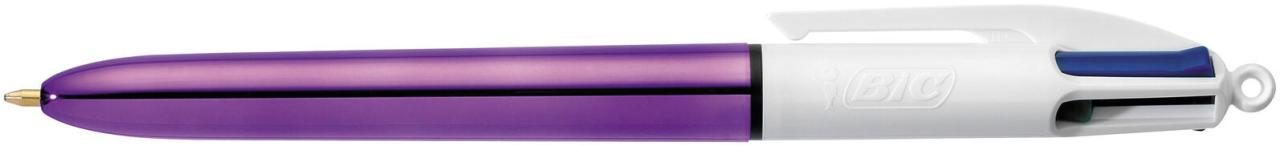 BIC Kugelschreiber Kugelschr.4 Colours SHINE,12ST 0.4 mm Mehrfarbig von BIC