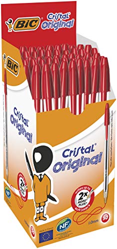 BIC Kugelschreiber Cristal Original, in Blau, Strichstärke 0,4 mm, 100er Pack, Ideal für das Büro, das Home Office oder die Schule BIC Kugelschreiber Cristal Original, in Blau, Strichstärke 0,4 mm, 100er Pack, Ideal für das Büro, das Home Office oder die Schule von BIC