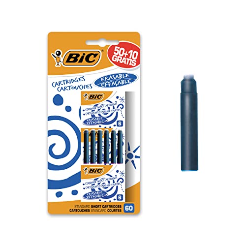 BIC Pack 60 kurze Tintenpatronen Universal blau von BIC