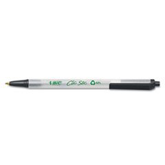BIC Retractable Ball Stifte, Medium Point, 1DZ, CL Barrel/BK Tinte (csem11bk) von BIC