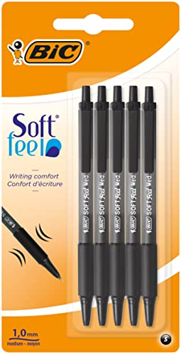 BIC Soft Feel Kugelschreiber 5 Stück – Farbe: schwarz von BIC