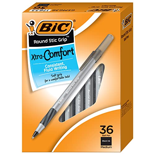 BIC Stic Grip Stifte 36 Count Schwarz von BIC