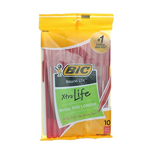 Bic Round Stic Ballpoint Pens Red, 1 ea von BIC