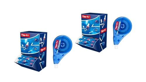 Tipp-Ex Korrekturroller Easy Correct – 12m x 4,2mm – 2 x 20er Pack – Seitliches Korrigieren für Büro, Schule & Home Office von BIC