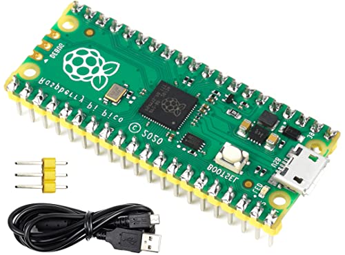 Raspberry Pi Pico Flexibler Mikrocontroller Mini-Entwicklungsboard basierend auf dem RP2040, Dual-Core ARM Cortex M0+ Prozessor, flexible Uhr läuft bis zu 133 MHz, unterstützt C/C++/Python von BICOOL