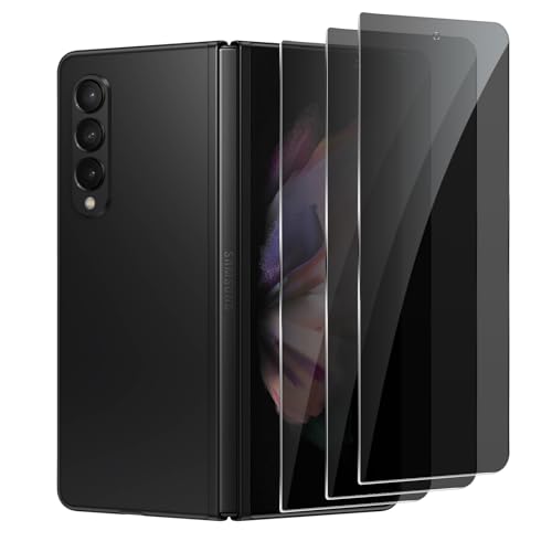 BIESHKJ 3 Stück Sichtschutz Schutzfolie für Samsung Galaxy Z Fold 3, Anti-Spy-Hartglas, Gehärtetes Glas Displayschutz, 9H Schutzglas, Anti-Öl, Blasenfrei, Kratzfest von BIESHKJ