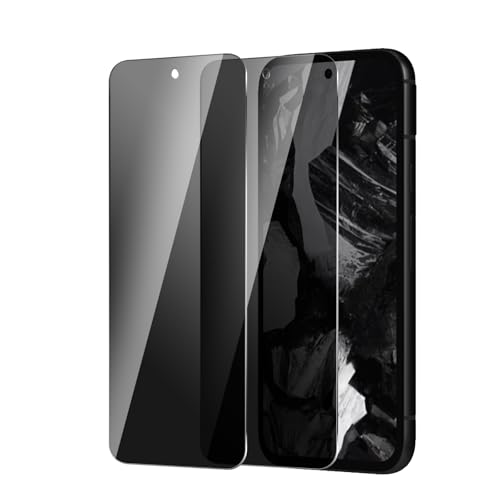 BIESHKJ 2 Stück Sichtschutz Schutzfolie für Google Pixel 8a, Anti-Spy-Hartglas, Gehärtetes Glas Displayschutz, 9H Schutzglas, Anti-Öl, Blasenfrei, Kratzfest von BIESHKJ