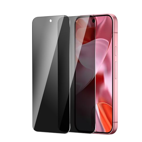 BIESHKJ 2 Stück Sichtschutz Schutzfolie für Google Pixel 9/9 Pro, Anti-Spy-Hartglas, Gehärtetes Glas Displayschutz, 9H Schutzglas, Anti-Öl, Blasenfrei, Kratzfest von BIESHKJ