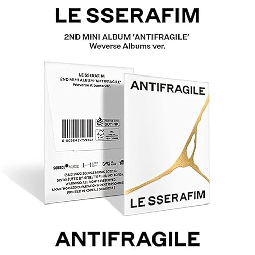 ( WEVERSE Ver. - Not Audio CD!! ) LE SSERAFIM ANTIFRAGILE 2nd Mini Album+1ea Store Gift Photo Card K-POP SEALED von BIG HIT Ent.