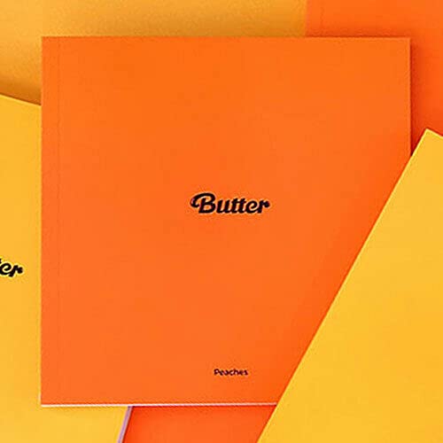 BTS [ BUTTER ] Album [PEACHES] VER. CD+1p FOLDED POSTER+Photo Book+2 Lyrics Card+Instant Photo Card+Photo Stand+Folded Message Card+Graphic Sticker+Photo Card+1p WEVERSE SHOP GIFT von BIG HIT Ent.