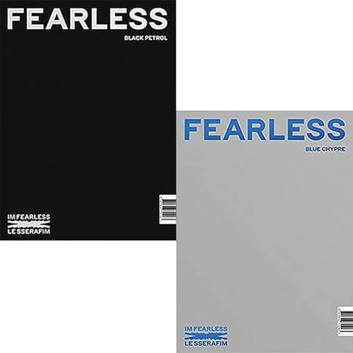 LE SSERAFIM FEARLESS 1st Mini Album ( BLACK PETROL + BLUE CHYPRE - SET. ) ( Incl. 2 CD+2 FOLDED POSTER+2 Photo Book+2 Photo Card+2 Post Card+2 Sticker+2 Transfer Paper ) von BIG HIT Ent.