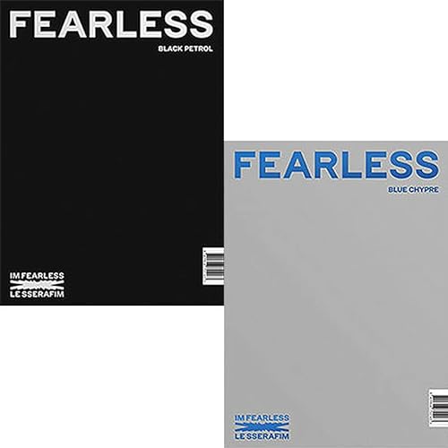 LE SSERAFIM FEARLESS 1st Mini Album ( BLACK PETROL / BLUE CHYPRE - RANDOM Ver. ) ( Incl. CD+FOLDED POSTER+Photo Book+Photo Card+Post Card+Sticker+Transfer Paper ) SEALED von BIG HIT Ent.