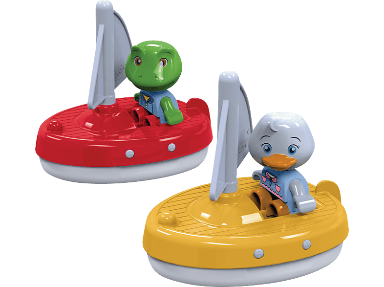 BIG AquaPlay 2 Segelboote + Figuren Wasserspielset Mehrfarbig von BIG